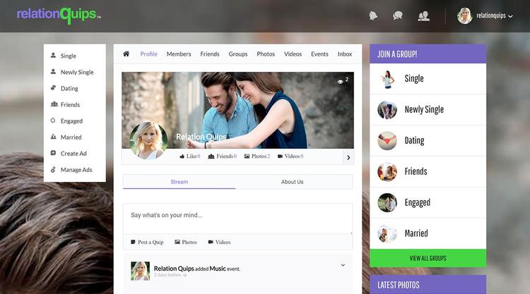 RelationQuips Social Media Website & Mobile App development