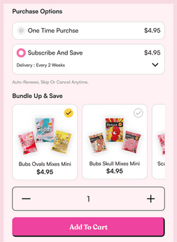 ScandyCandy-Implemented Subscription Feature for the Candy Lover who frequently order the candy