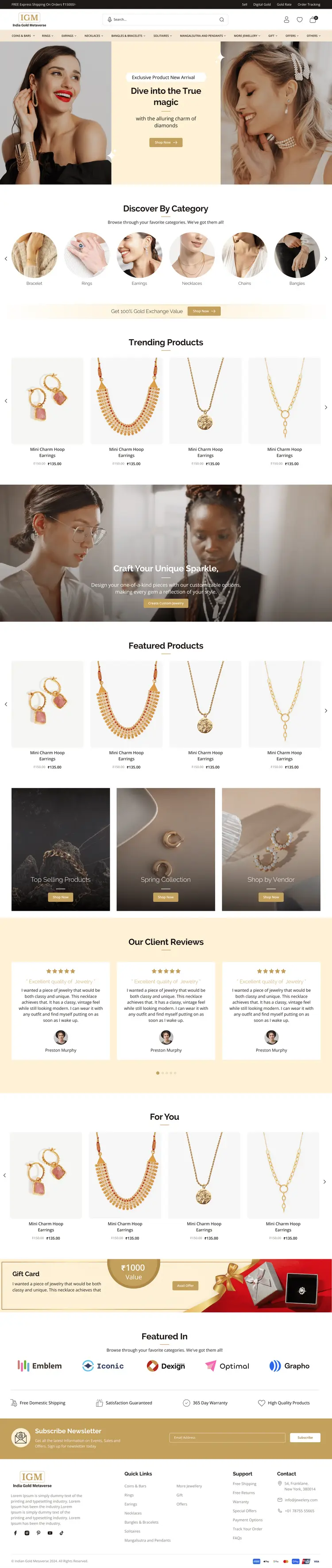 Jewelry Marketplace-Explore the all new Ecommerce platform for jewelry marketplace
