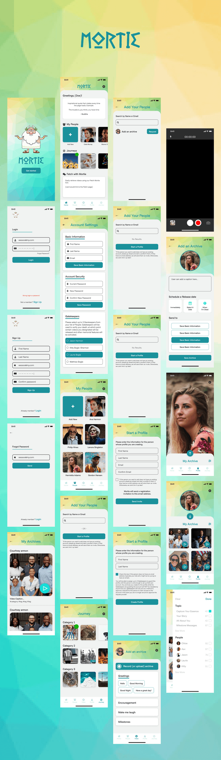 Mortie - Social Networking Site - App Development