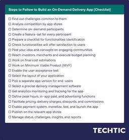 Steps to Follow to Build an On-Demand Delivery App [Checklist]