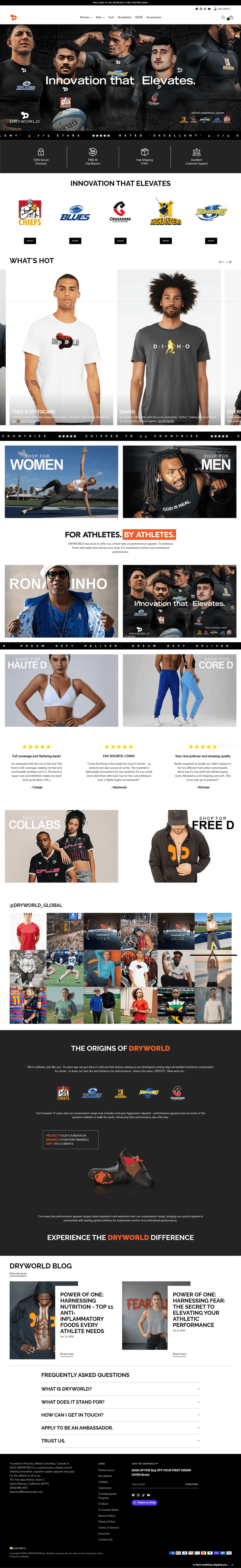 DryWorld-Explore the Wide range of Activewear and accessories and many more