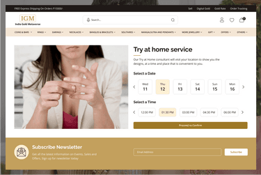 Jewelry Marketplace-Implemented Try at Home feature for reduce returns & boost conversions
