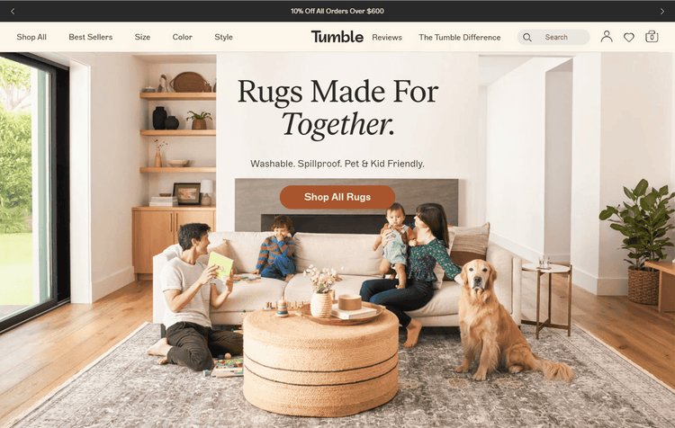 Tumbleliving - Website Design and Development