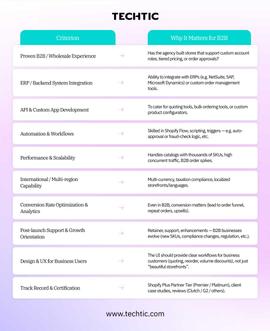 What Makes a Great Shopify Plus Agency for B2B - Techtic - Blog