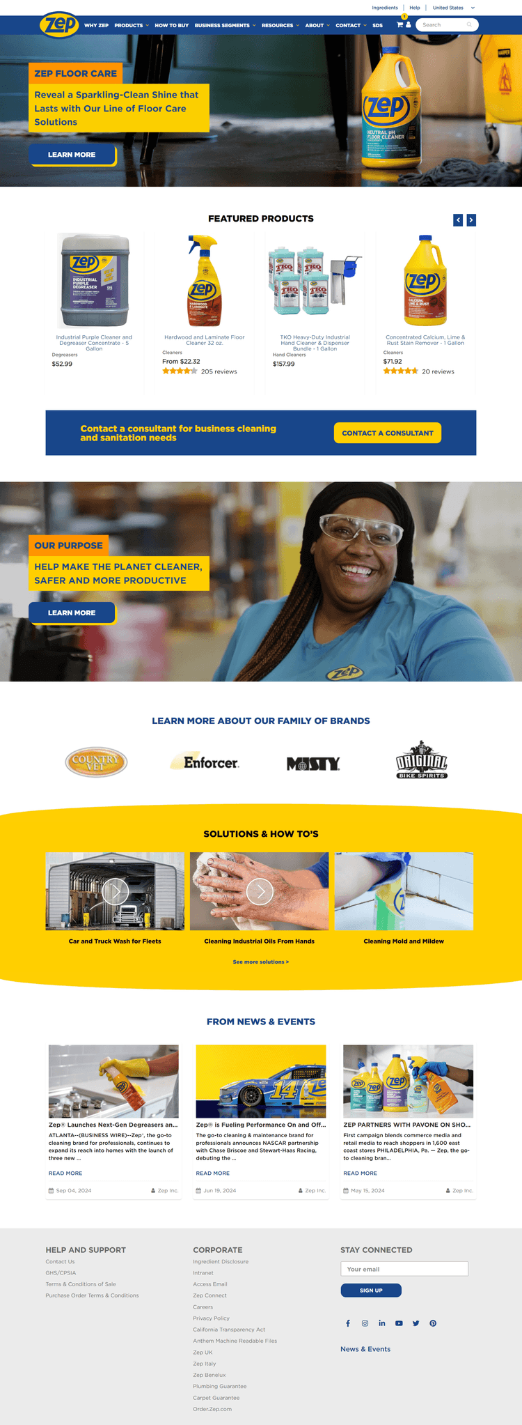 Zep - Cleaning Product Provider - Shopify App Development