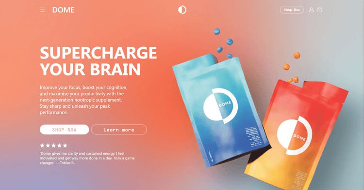 Health and Wellness Shopify Development - DOME