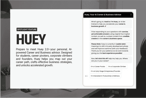 Hu Capital - AI assistant provides career and entrepreneurship advice