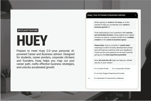 Hu Capital - AI assistant provides career and entrepreneurship advice