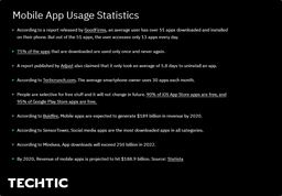 Mobile App Usage Statistics Chart