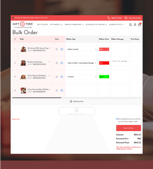 Bulk Ordering Features