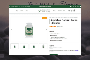 SuperLax Natural Colon Cleanser - Natural Herbal Laxative