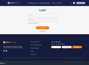 User Sign-Up and log in - Shopify Development Solution firstrescue.nz