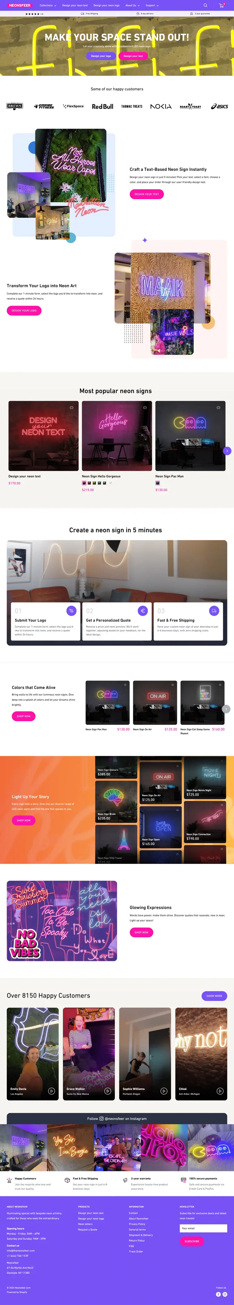 Neon - Developed the module to convert normal logo into Neon logo