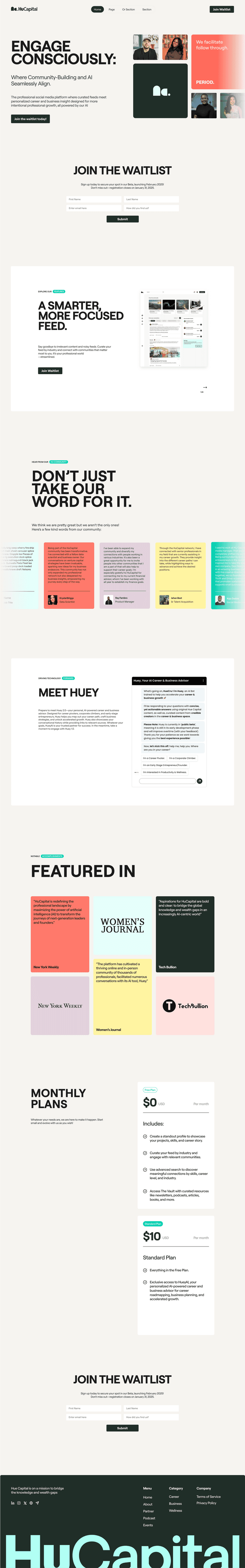 Hu Capital - Professional networking and career growth platform