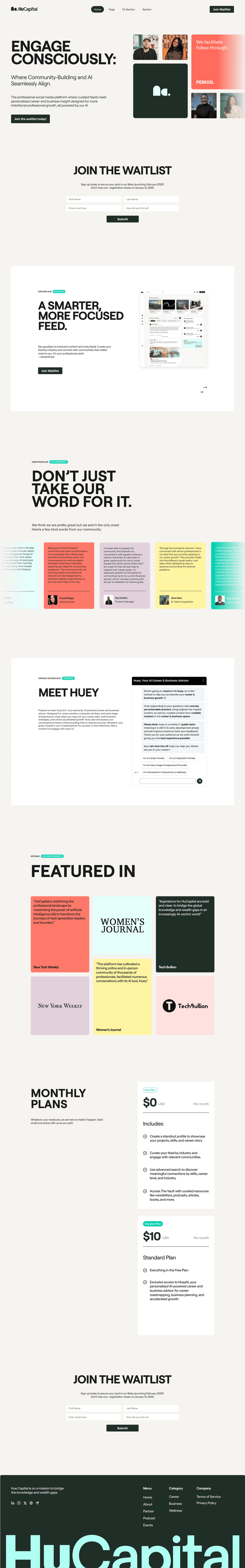 Hu Capital - Professional networking and career growth platform