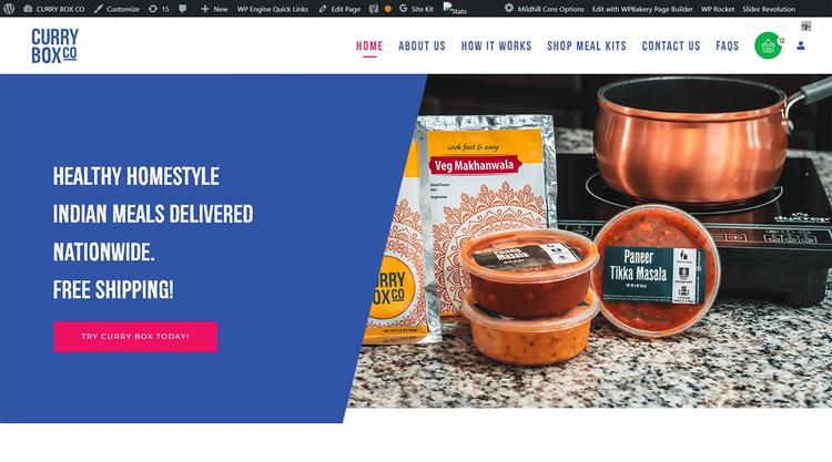 WordPress-Based Subscription Platform curryboxco.com