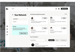 Hu Capital - Users can explore networks, view profiles, and send connection requests