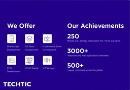 Achievements and Services of Techtic Solutions