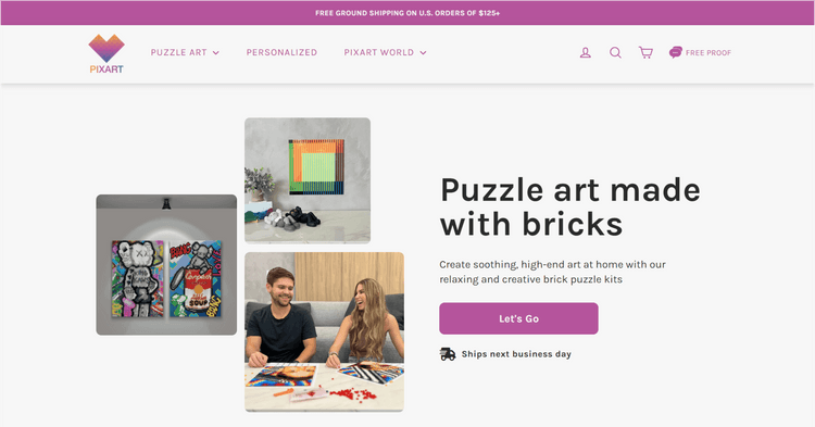 Brick Art Photos Shopify Development Love Pixart