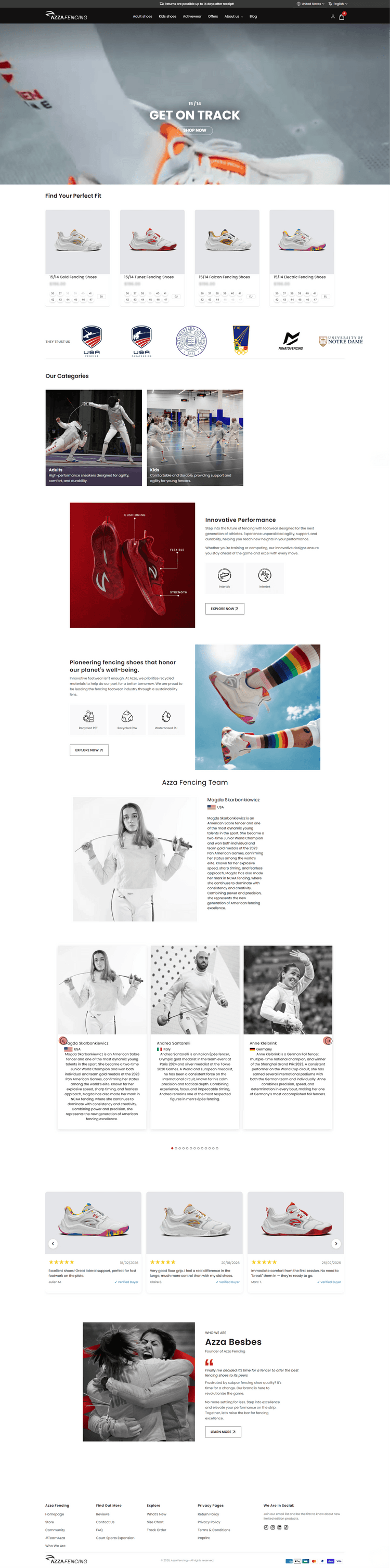 Azza Fencing-landing page