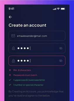 Tabyt - User account creation and Authentication