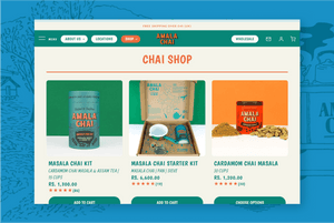 Masala Chai Shop-Shopify Development-Amala Chai