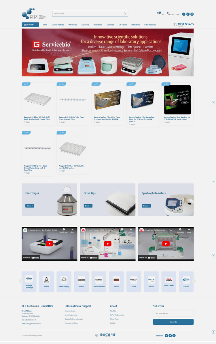 Healthcare Laboratory Products -PHP to Shopify Development Pacific Lab