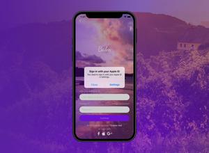 Login Screen- Meditation Mobile App Development The Balm App