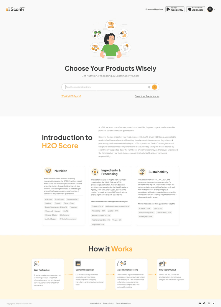 AI-driven nutrition and sustainability scores - Scorifi.ai