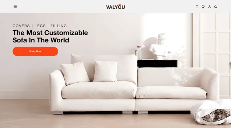 Shopify Furniture Store VALYOU Furniture