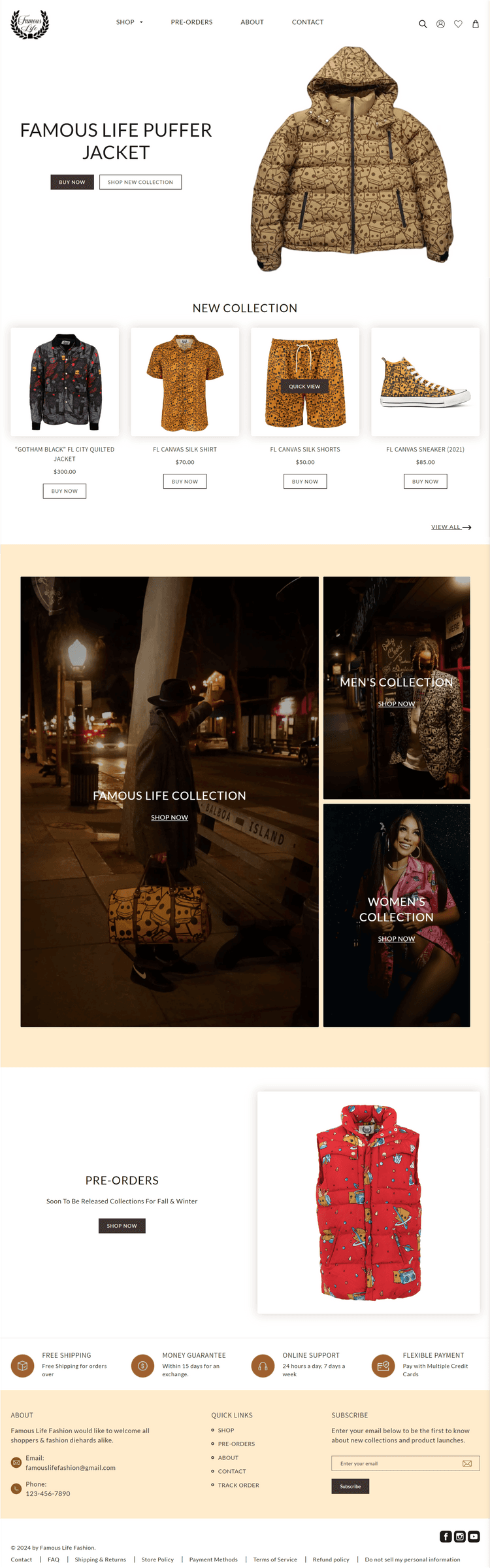Luxury Fashion eCommerce Brand-Shopify Development-Famous Life