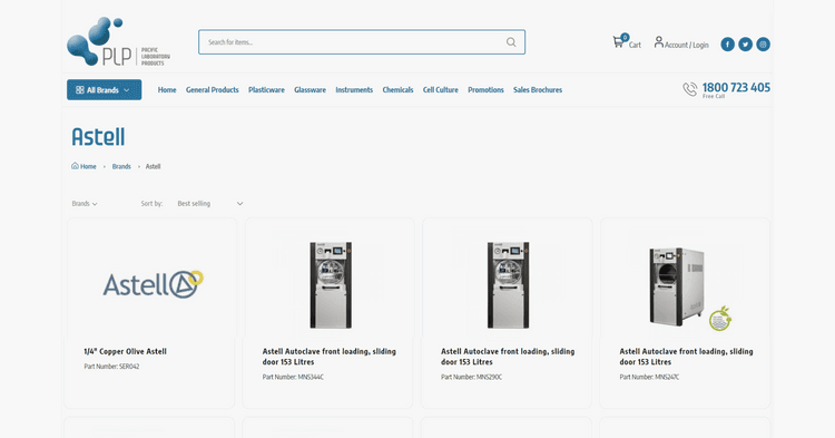 Shopify Store Development - Pacific Lab