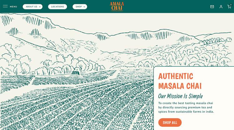Amala Chai-Shopify Development–UK-Based Indian Chai Mainstream