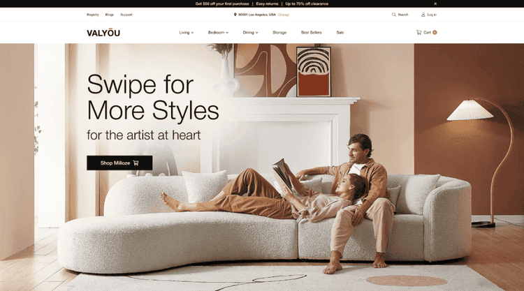Valyou Furniture - Shopify App Development